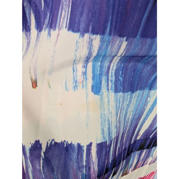 Sachin Babi Midi Dress Sonora Watercolor Ladder Lace Summer Multicolor Size S - Picture 11 of 15